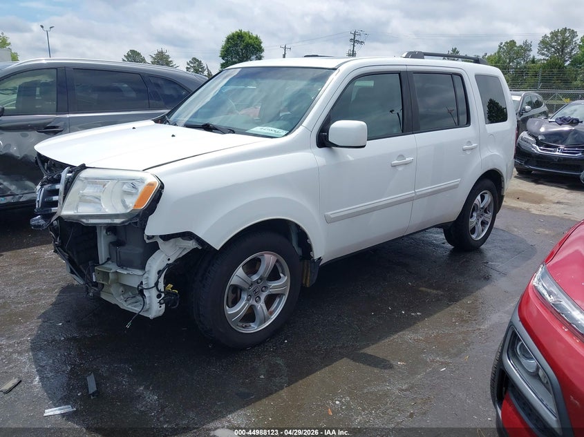 2012 Honda Pilot 3.5 Ex-L white Lot 111044988123 Vin 5FNYF3H67CB012924