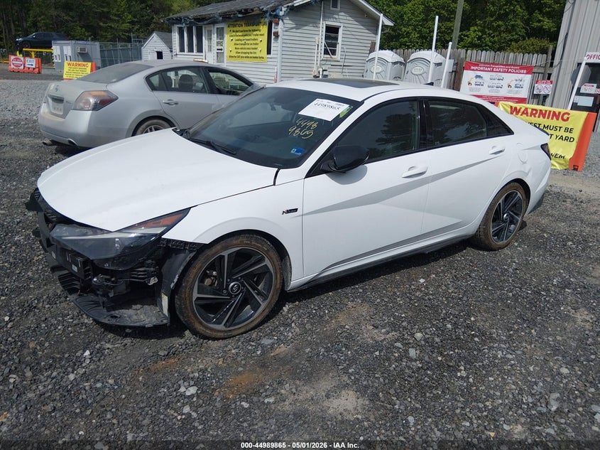VIN KMHLR4AF8NU370119 2022 HYUNDAI ELANTRA N LINE