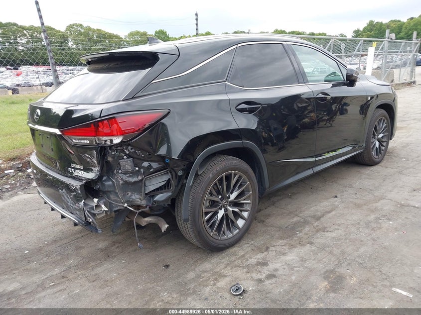Vin: 2t2yzmdaxnc350697, lot: 45487367, lexus rx 350 f sport handling 20224