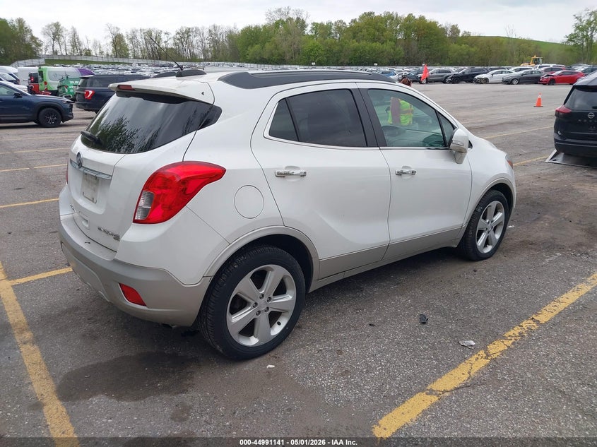 Vin: kl4cjgsb6fb170890, lot: 45488582, buick encore leather 20154