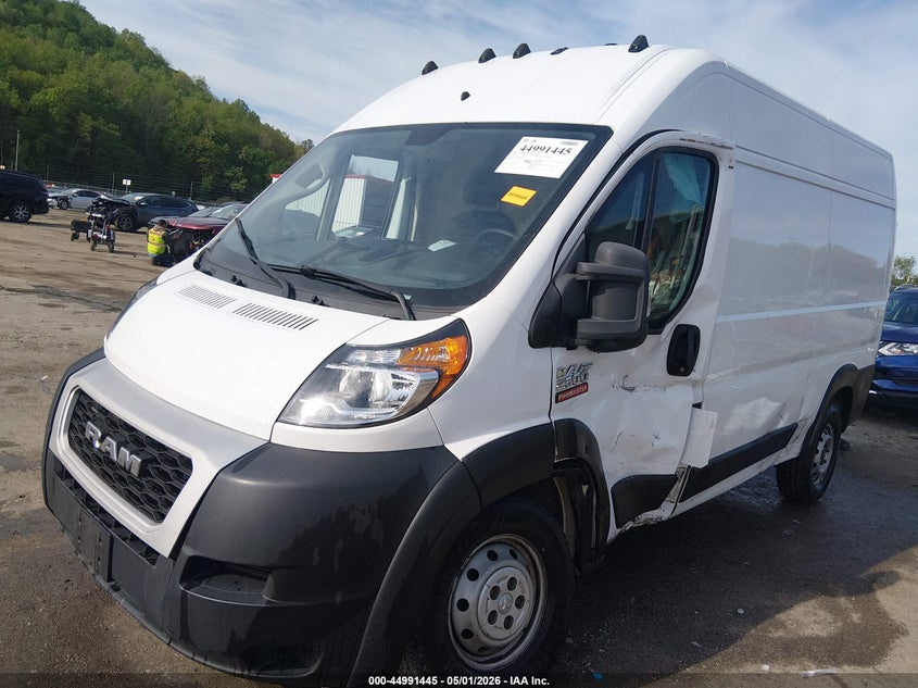 Vin: 3c6trvcg2ke526611, lot: 45488886, ram promaster 2500 high roof 136 wb 20192