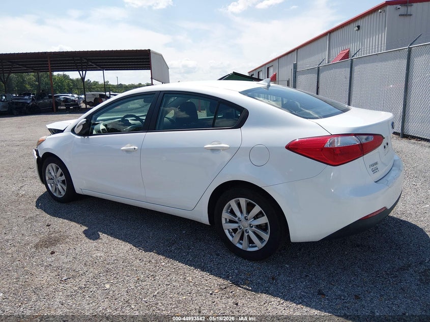Vin: knafx4a6xe5087834, lot: 45490983, kia forte lx 20143