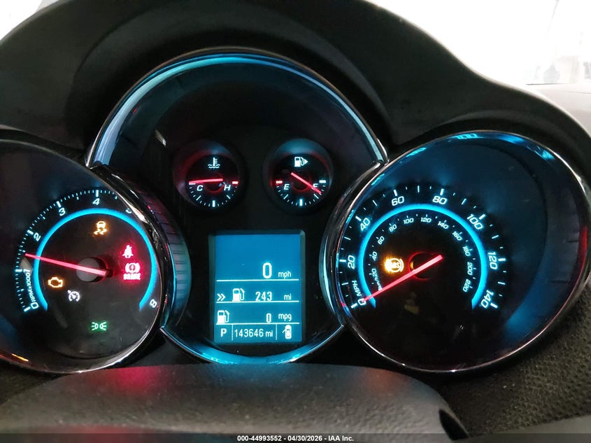 2012 Chevrolet Cruze 1.4 Ltz blue Lot 111044993552 Vin 1G1PH5SC4C7303847