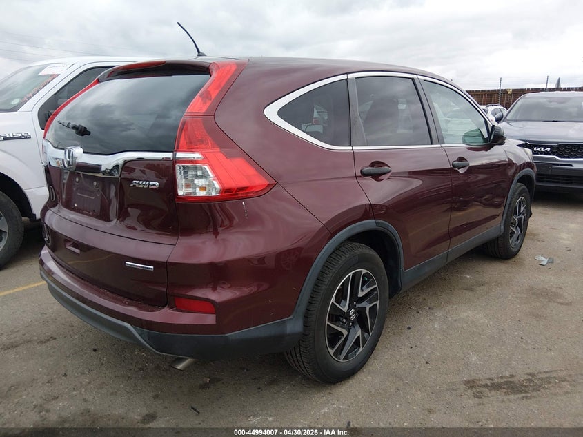 2016 HONDA CR-V SPORT UTILITY VEHICLE 2.4L I-4 DI, DOHC, VVT, 185HP