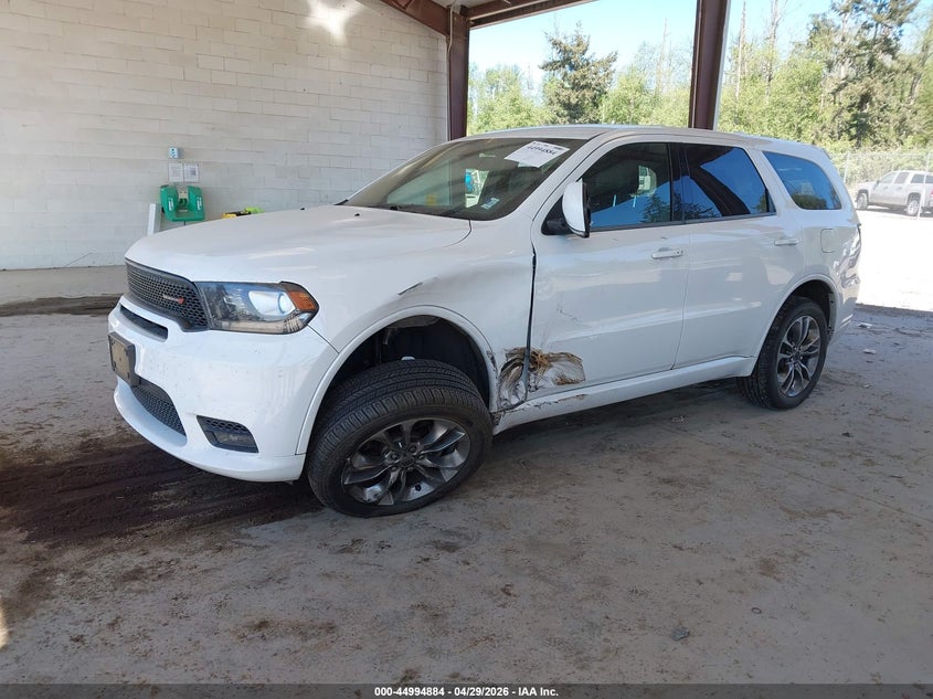 Vin: 1c4rdjdg0kc744255, lot: 45492325, dodge durango gt plus awd 20192