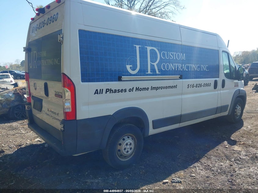Vin: 3c6trvdg1he512559, lot: 45492378, ram promaster 2500 high roof 159 wb 20174