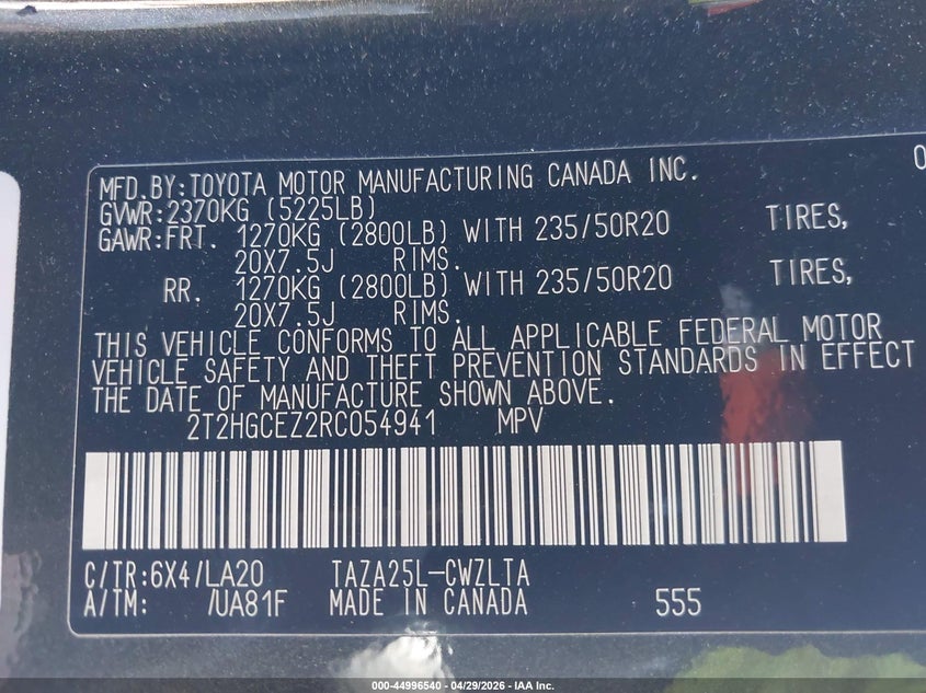 VIN: 2T2HGCEZ2RC054941 2024 LEXUS NX 350 LUXURY