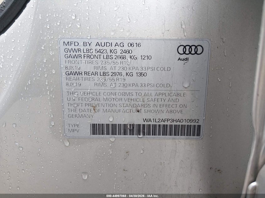 2017 AUDI Q5 2.0T PREMIUM — Фото 9