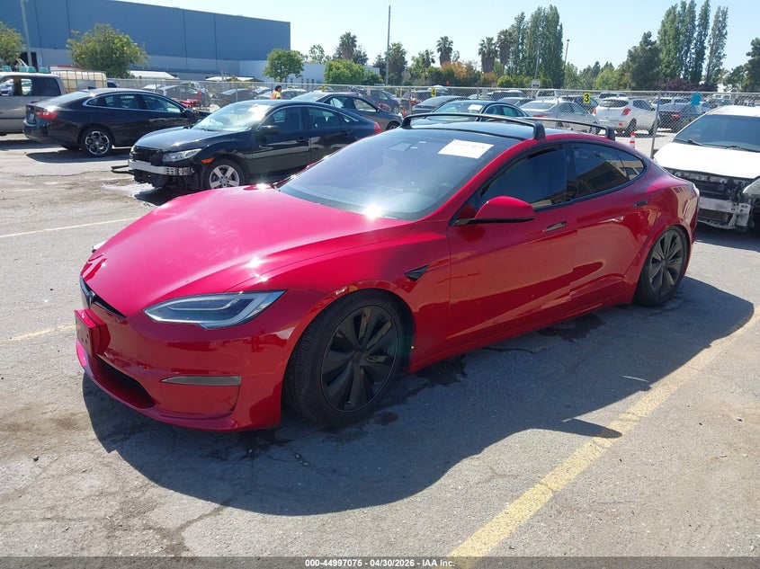 2022 Tesla Model s Dual Motor All-wheel Drive Red Lot 111044997075 Vin 5YJSA1E59NF464641