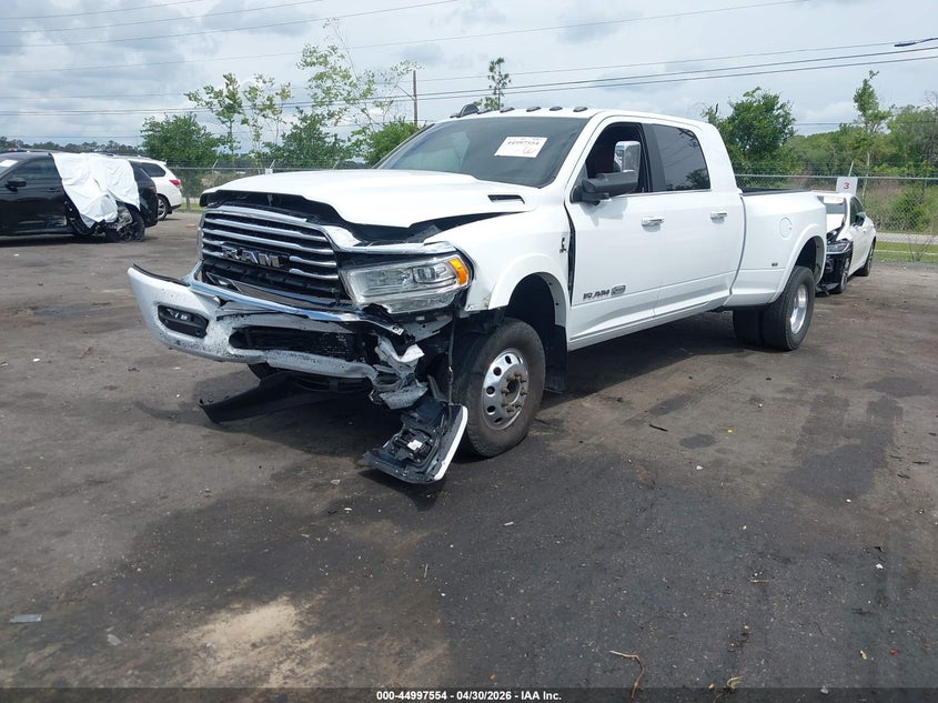 2022 Ram 3500 Ram Limited Longhorn 4X4 6'4 Box white Lot 111044997554 Vin 3C63RRNL1NG154107