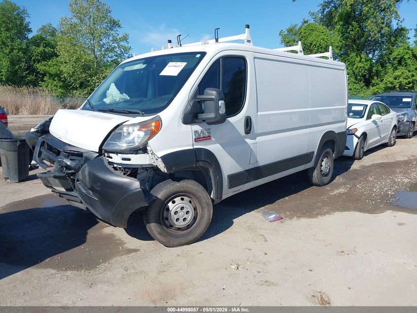 Vin: 3c6trvag6fe502353, lot: 45495521, ram promaster 1500 low roof 20152