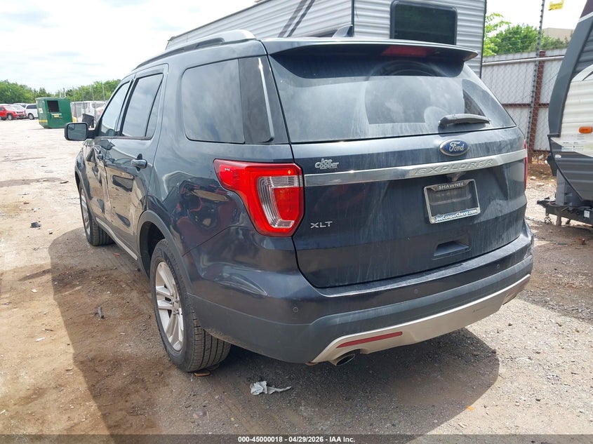 Vin: 1fm5k7d86hgb38925, lot: 45497482, ford explorer xlt 20173