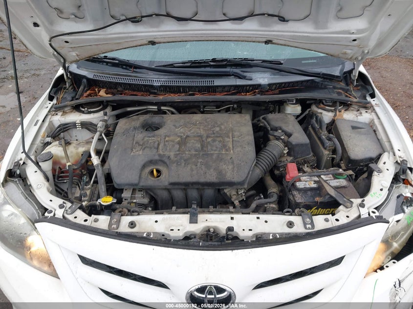 2011 Toyota Corolla 1.8 S white Lot 111045000182 Vin 2T1BU4EE1BC730940