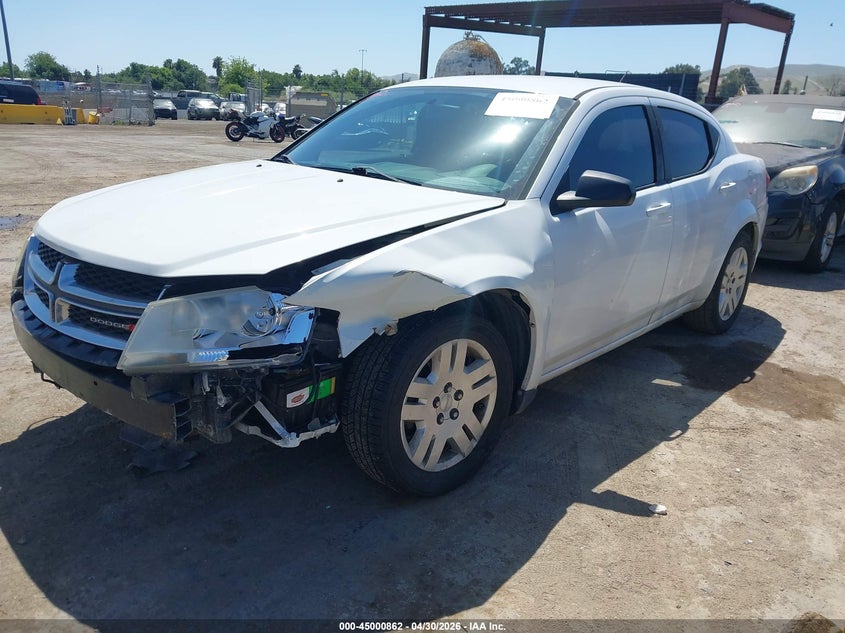 Vin: 1c3cdzab1dn653827, lot: 45498327, dodge avenger se 20132