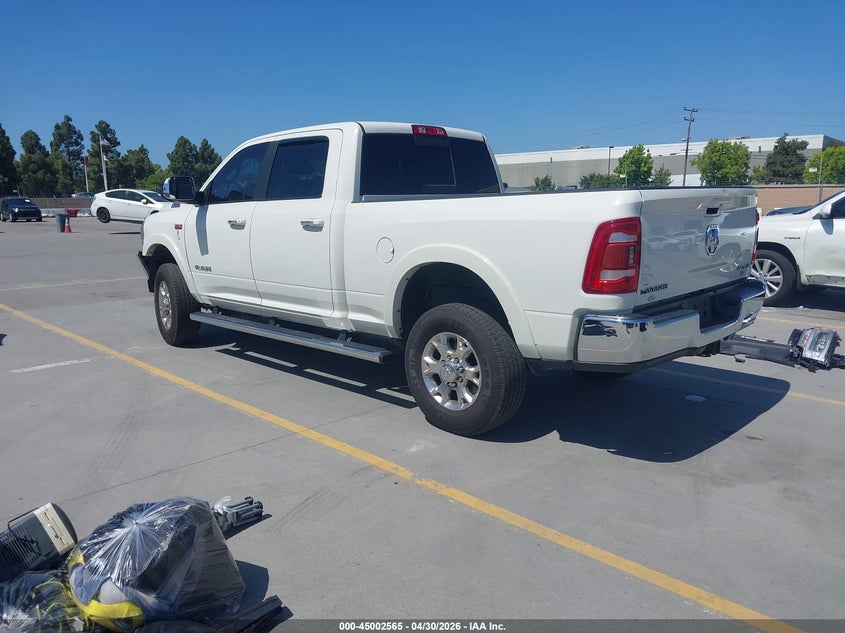 Vin: 3c6ur5fj3ng313218, lot: 45500030, ram 2500 laramie  4x4 6'4 box 20223