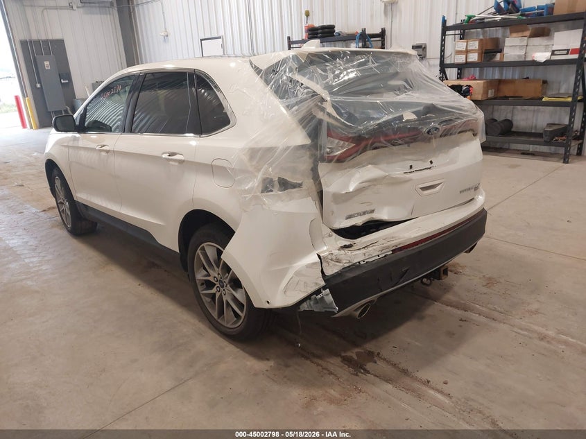 Vin: 2fmpk4k80fbb77573, lot: 45500263, ford edge titanium 20153
