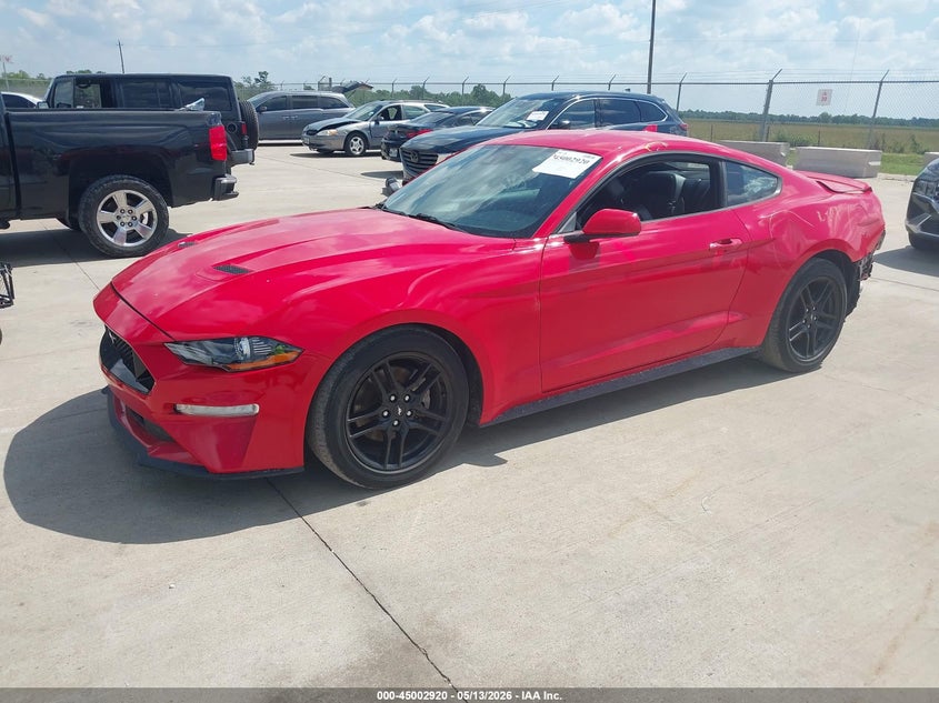 Vin: 1fa6p8th4m5100817, lot: 45500385, ford mustang ecoboost premium fastback 20212