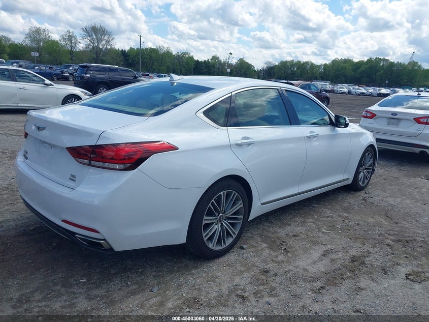 Vin: kmhgn4je0ju251673, lot: 45500525, genesis g80 3.8 20184