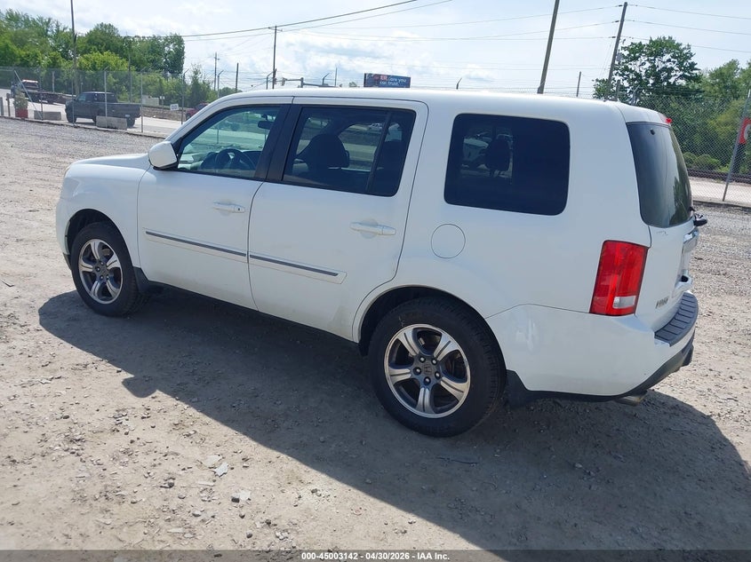 Vin: 5fnyf4h34fb055410, lot: 45500607, honda pilot se 20153