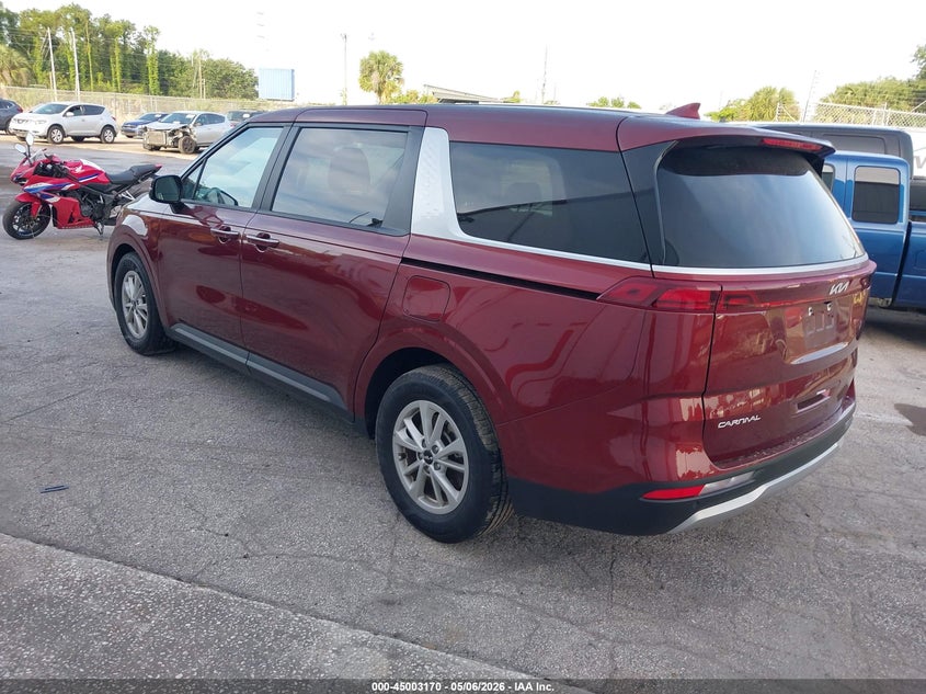 Vin: kndnb4h38r6441522, lot: 45500635, kia carnival mpv lx seat package 20243
