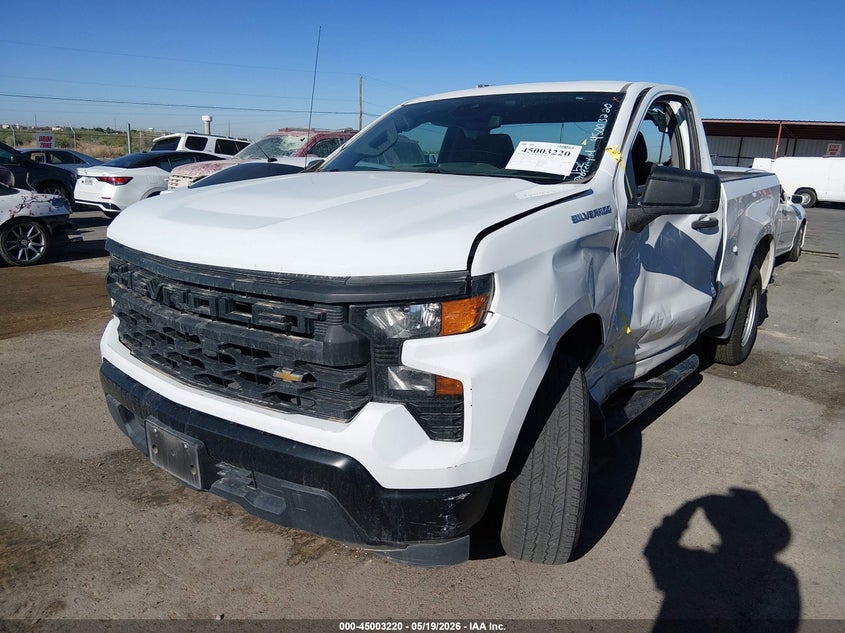Vin: 3gcnaaek7ng569465, lot: 45500685, chevrolet silverado 1500 2wd  standard bed wt 20222