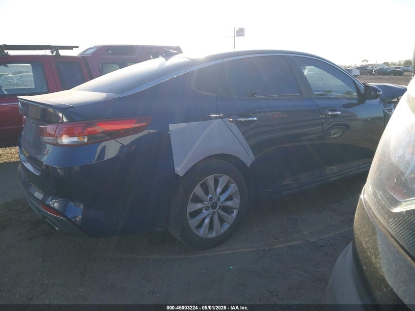Vin: 5xxgt4l36jg217619, lot: 45500689, kia optima s 20184