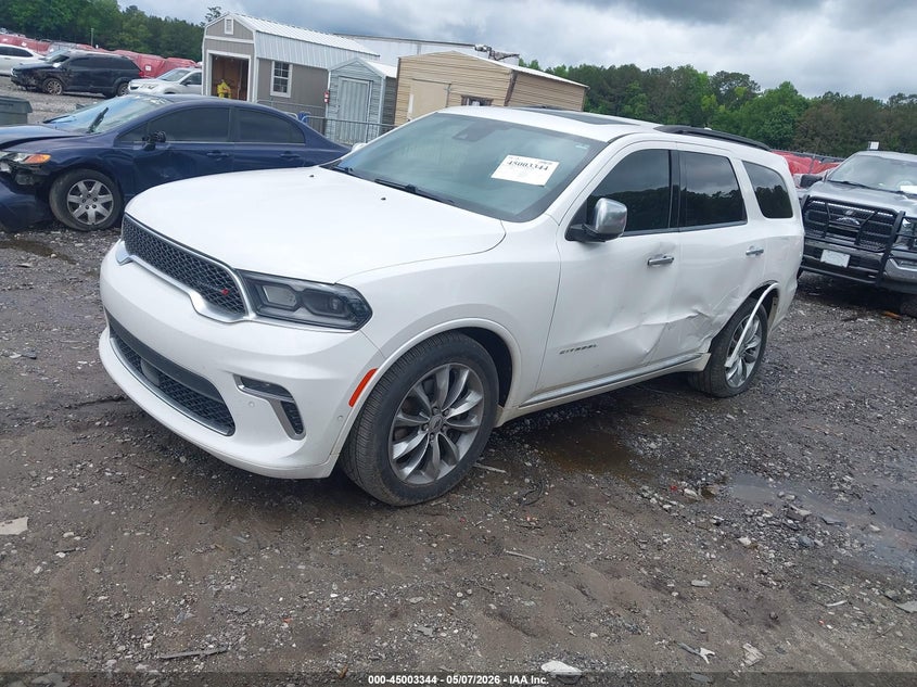 Vin: 1c4sdhet7mc682538, lot: 45500809, dodge durango citadel rwd 20212