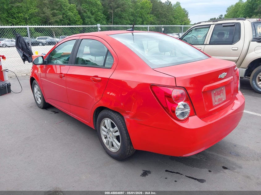 2012 Chevrolet SONIC 1.8 1Ls red Lot 111045004097 Vin 1G1JB5SHXC4113412