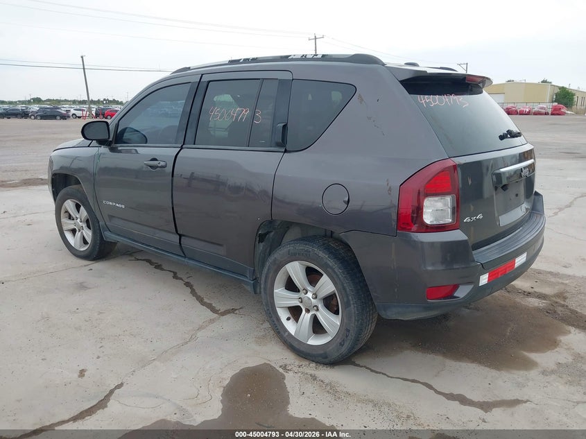 Vin: 1c4njdbb8gd662730, lot: 45502258, jeep compass sport 20163