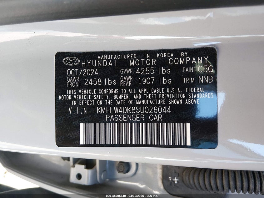 2025 Hyundai Elantra N VIN: KMHLW4DK8SU026044 Lot: 45005340