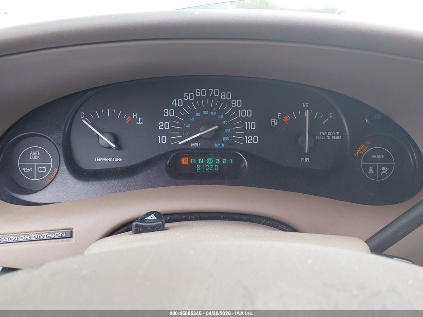 2002 Buick Century Custom VIN: 2G4WS52JX21135836 Lot: 45005345