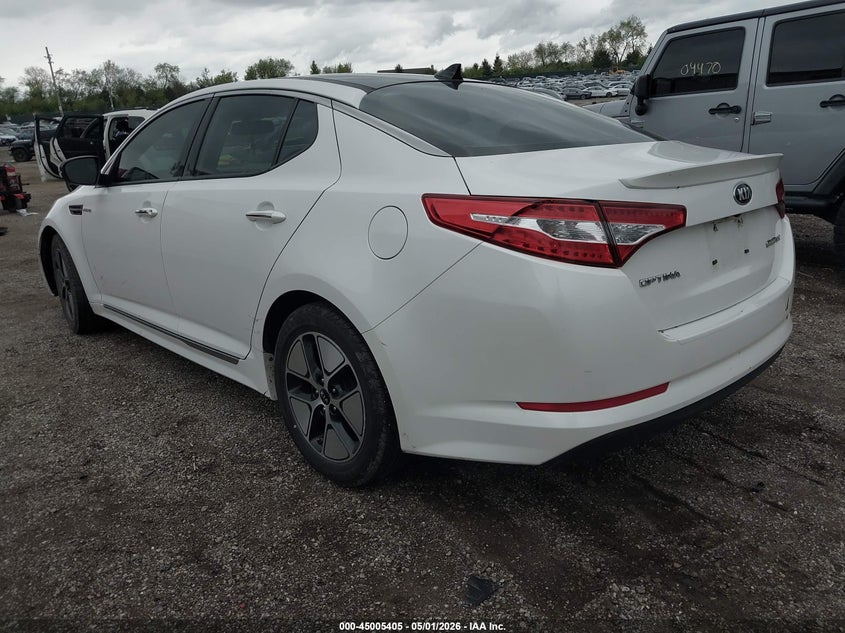 Vin: knagm4ad6d5061290, lot: 45502870, kia optima hybrid ex 20133