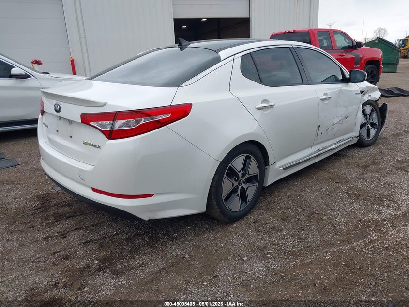 Vin: knagm4ad6d5061290, lot: 45502870, kia optima hybrid ex 20134