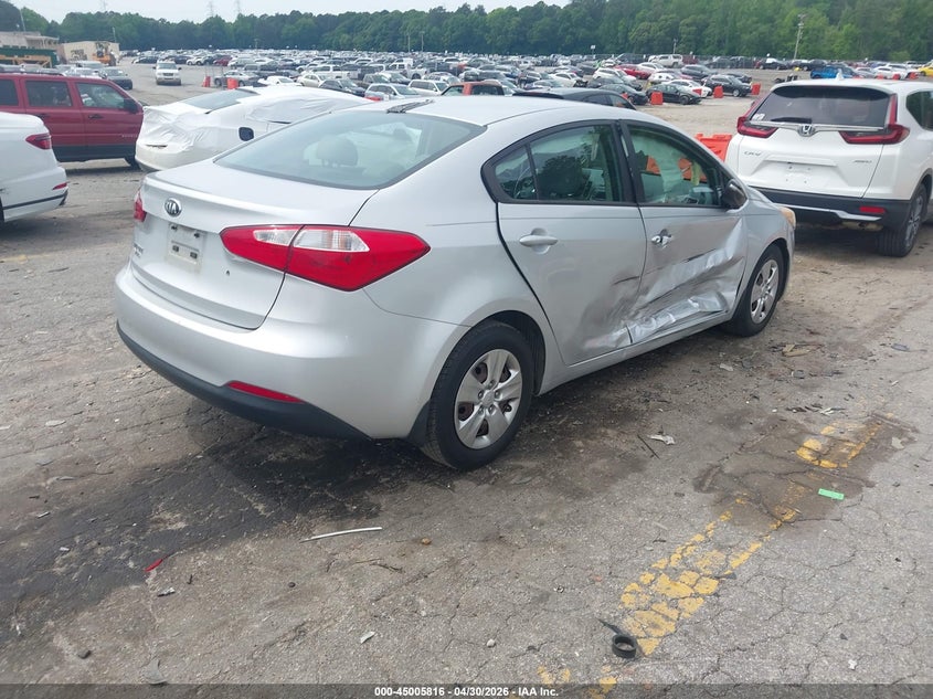 Vin: knafk4a64f5405107, lot: 45503281, kia forte lx 20154