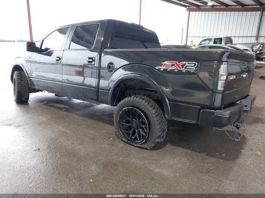 2012 Ford F-150 3.5 Fx2 Black Lot 111045006027 Vin 1FTFW1CTXCKD88030