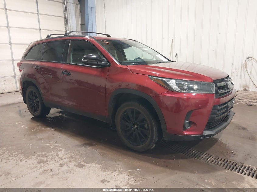 Vin: 5tdjzrfh9ks991906, lot: 45503801, toyota highlander se 2019 img_1