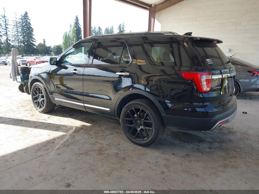Vin: 1fm5k8fhxggc41492, lot: 45505258, ford explorer limited 20163