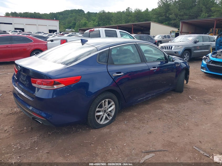 Vin: 5xxgt4l36gg082604, lot: 45505370, kia optima lx 20164