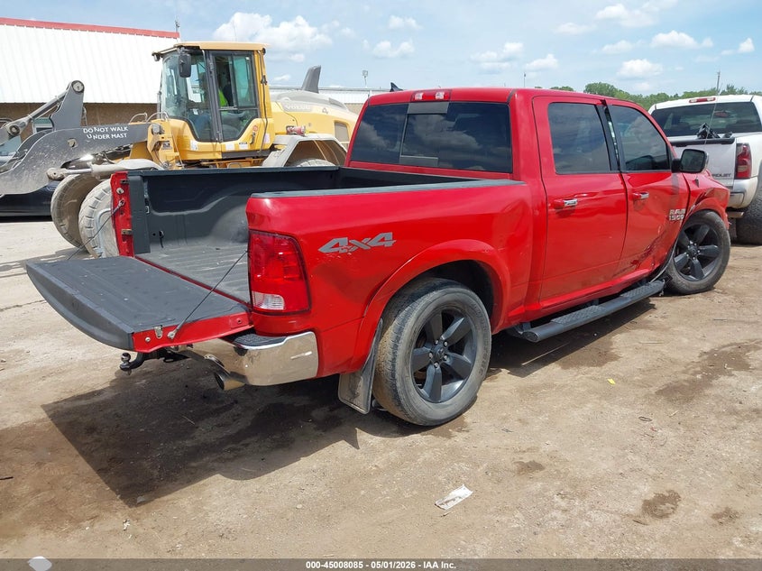 Vin: 1c6rr7lt0js167788, lot: 45505550, ram 1500 harvest  4x4 5'7 box 20184