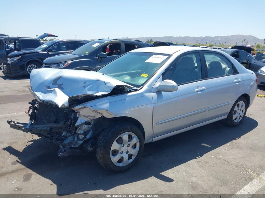 2007 Kia Spectra VIN KNAFE121475423567 nuotrauka 2
