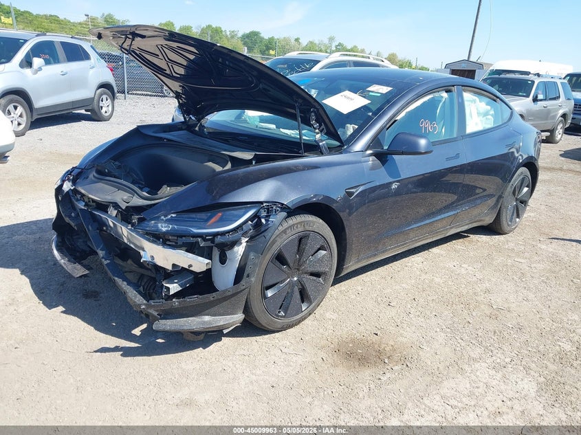 Vin: 5yj3e1ea2sf989848, lot: 45507446, tesla model 3 20252
