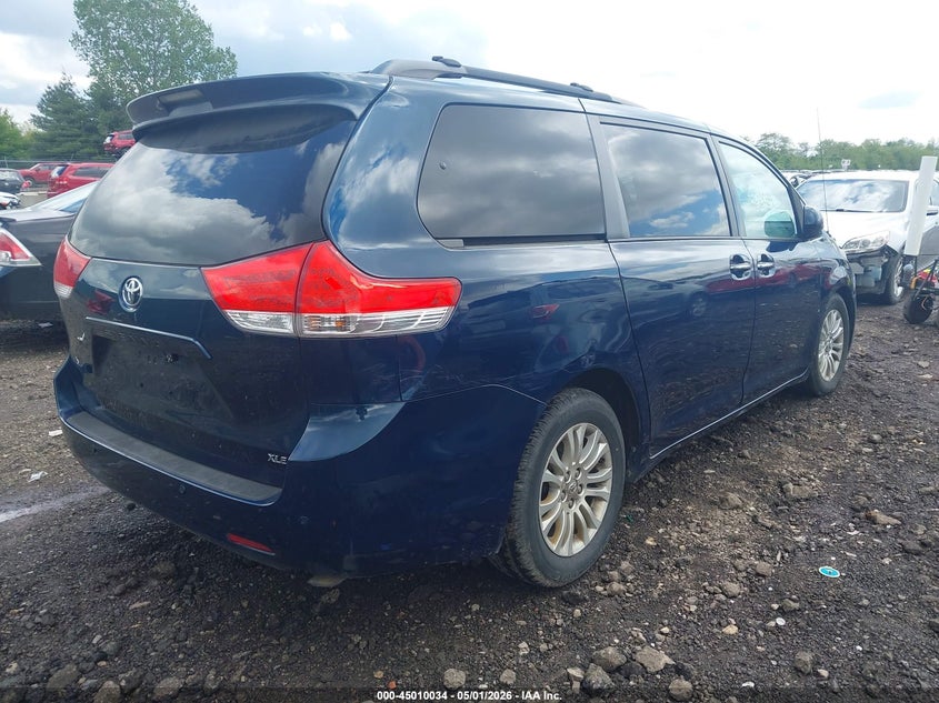 2012 Toyota Sienna 3.5 Xle V6 8 Passenger blue Lot 111045010034 Vin 5TDYK3DC7CS259797