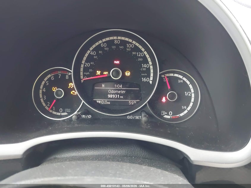 2013 VOLKSWAGEN BEETLE CABRIO 2.0L I4 FI DOHC 16V NF4