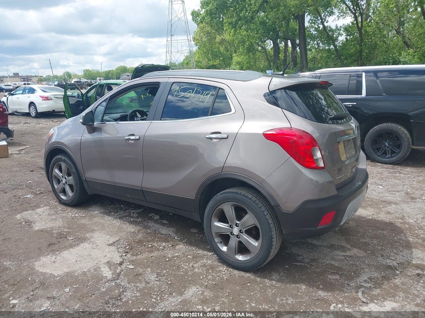 Vin: kl4cjgsb6eb784160, lot: 45507697, buick encore leather 20143