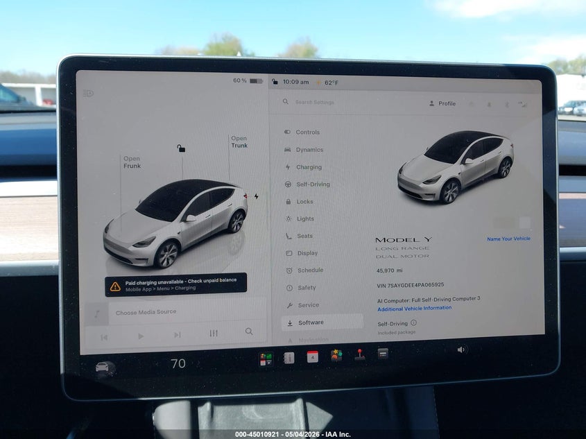 2023 TESLA MODEL Y VIN: 7SAYGDEE4PA065925