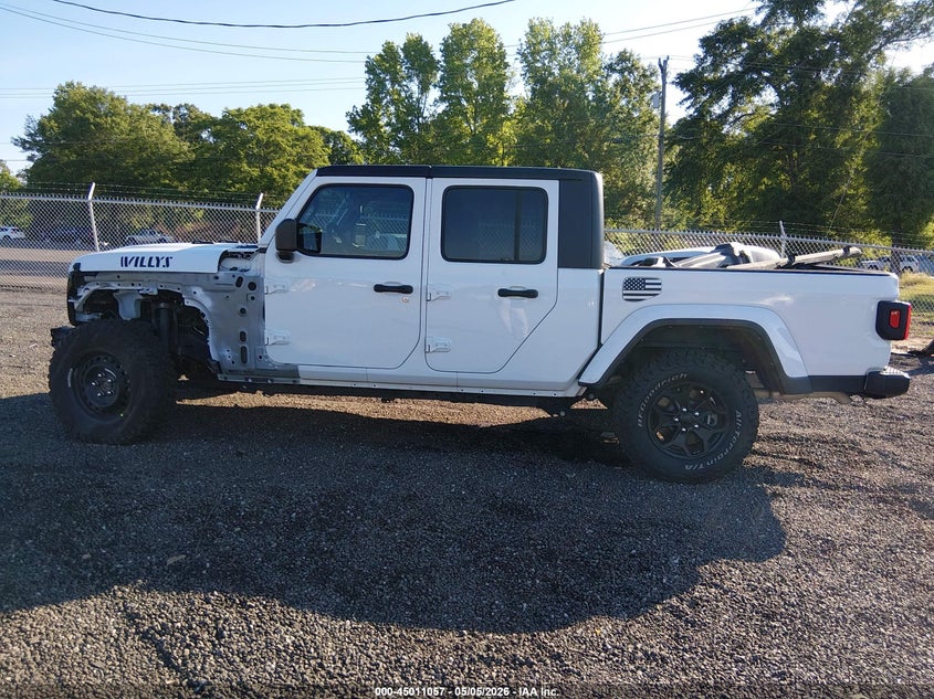 2022 Jeep Gladiator Willys 4X4 VIN: 1C6HJTAG3NL162909 Lot: 45011057