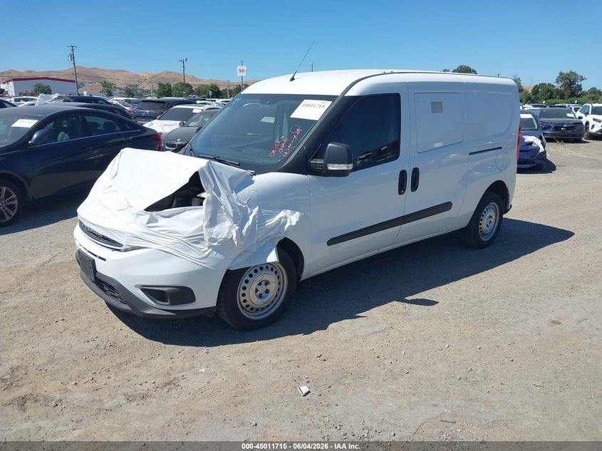 Vin: zfbhrfab0n6y40220, lot: 45509198, ram promaster city cargo van 20222
