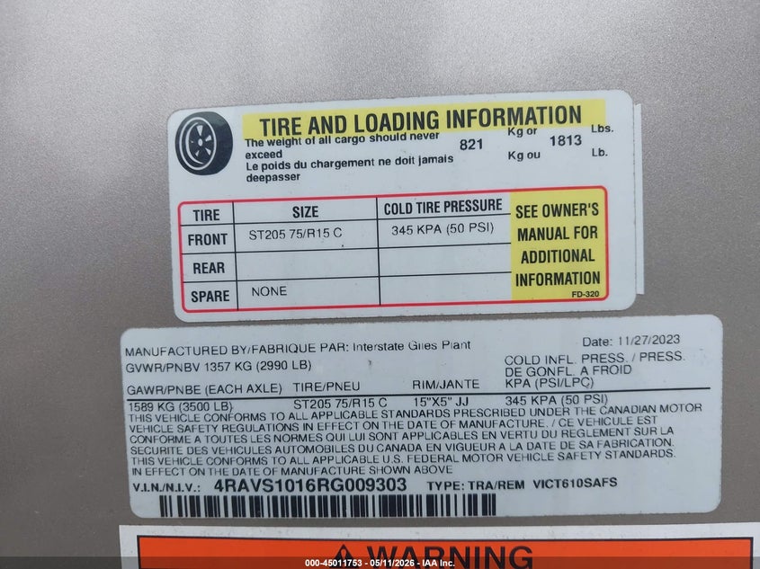 2024 OTHER INTERSTATE WEST UNKNOWN SPORT UTILITY VEHICLE N/A