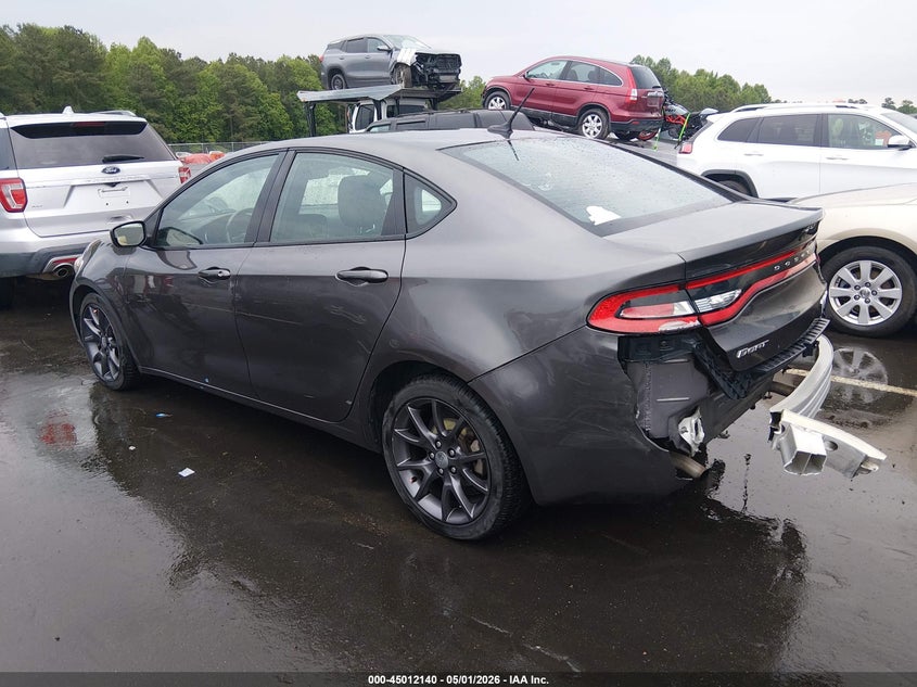 Vin: 1c3cdfbb2gd645565, lot: 45509623, dodge dart sxt 20163