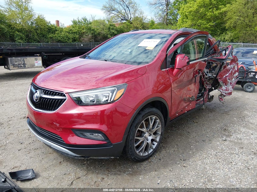 Vin: kl4cj1sb9hb122476, lot: 45510188, buick encore sport touring 20172